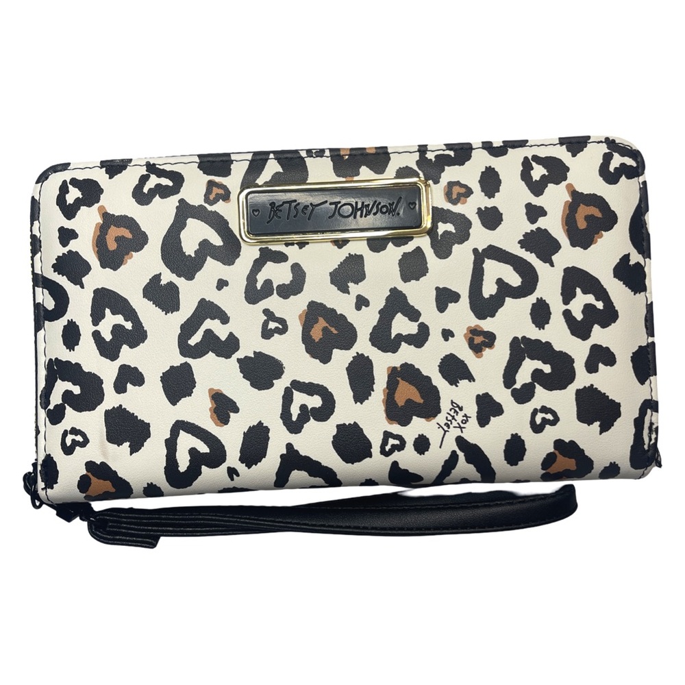Betsey Johnson Leopard Print Wristlet